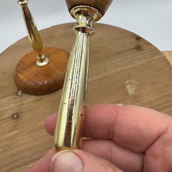 Set of 2  Oregon  Myrtle wood Candle Holders MCM decor - Picture 5 of 14